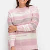 Pullover mit Stehkragen und Blockstreifen<sheego Fashion