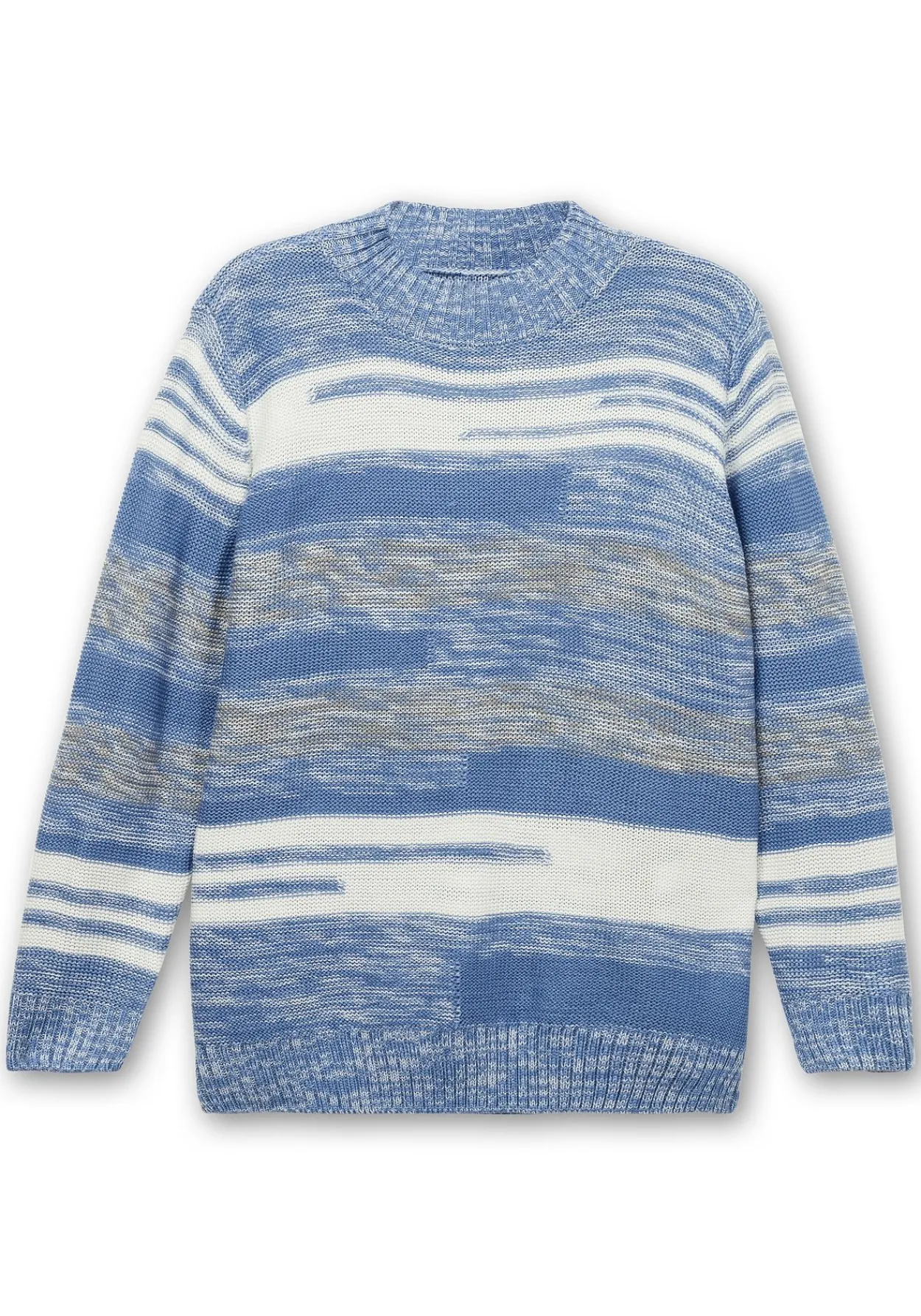 Pullover mit Stehkragen und Blockstreifen<sheego Outlet