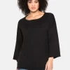 Pullover mit 7/8-Trompetenärmeln, aus Flammgarn<sheego Discount