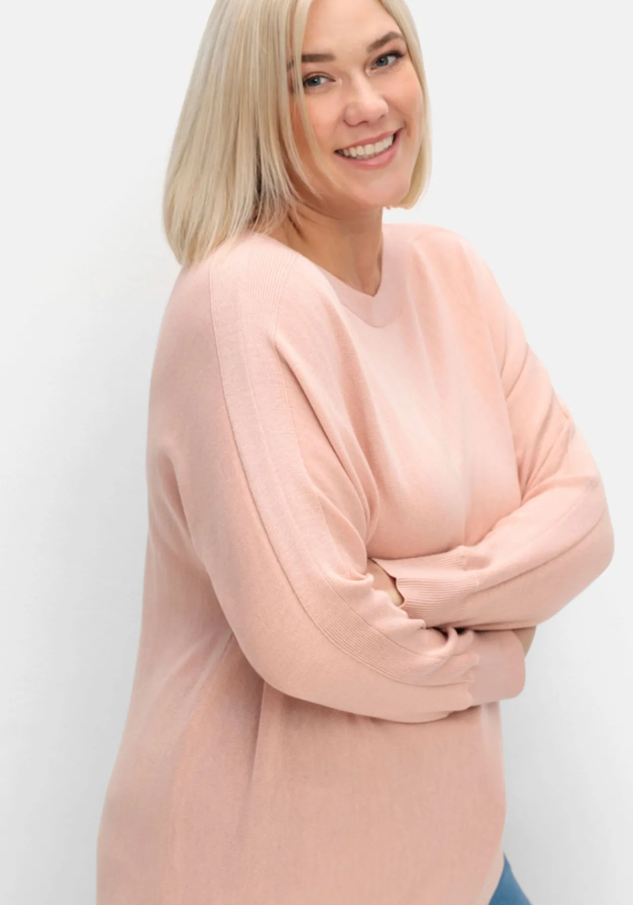 Pullover mit U-Boot-Ausschnitt<sheego Sale