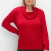 Pullover mit weitem Wasserfall-Rollkragen<sheego Sale