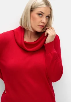 Pullover mit weitem Wasserfall-Rollkragen<sheego Sale