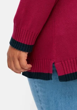 Pullover mit Wording im Intarsienstrick<sheego Online