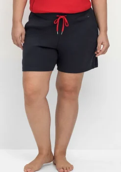 Relaxshorts mit Kontrastdetails, aus weichem Interlock<sheego Fashion