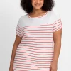 Ringelshirt mit Kontrastdetails<sheego Outlet