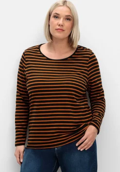 Ringelshirt mit Rundhalsausschnitt<sheego Fashion