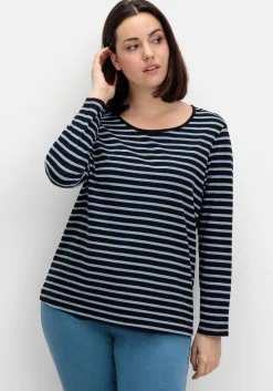 Ringelshirt mit Rundhalsausschnitt<sheego Discount