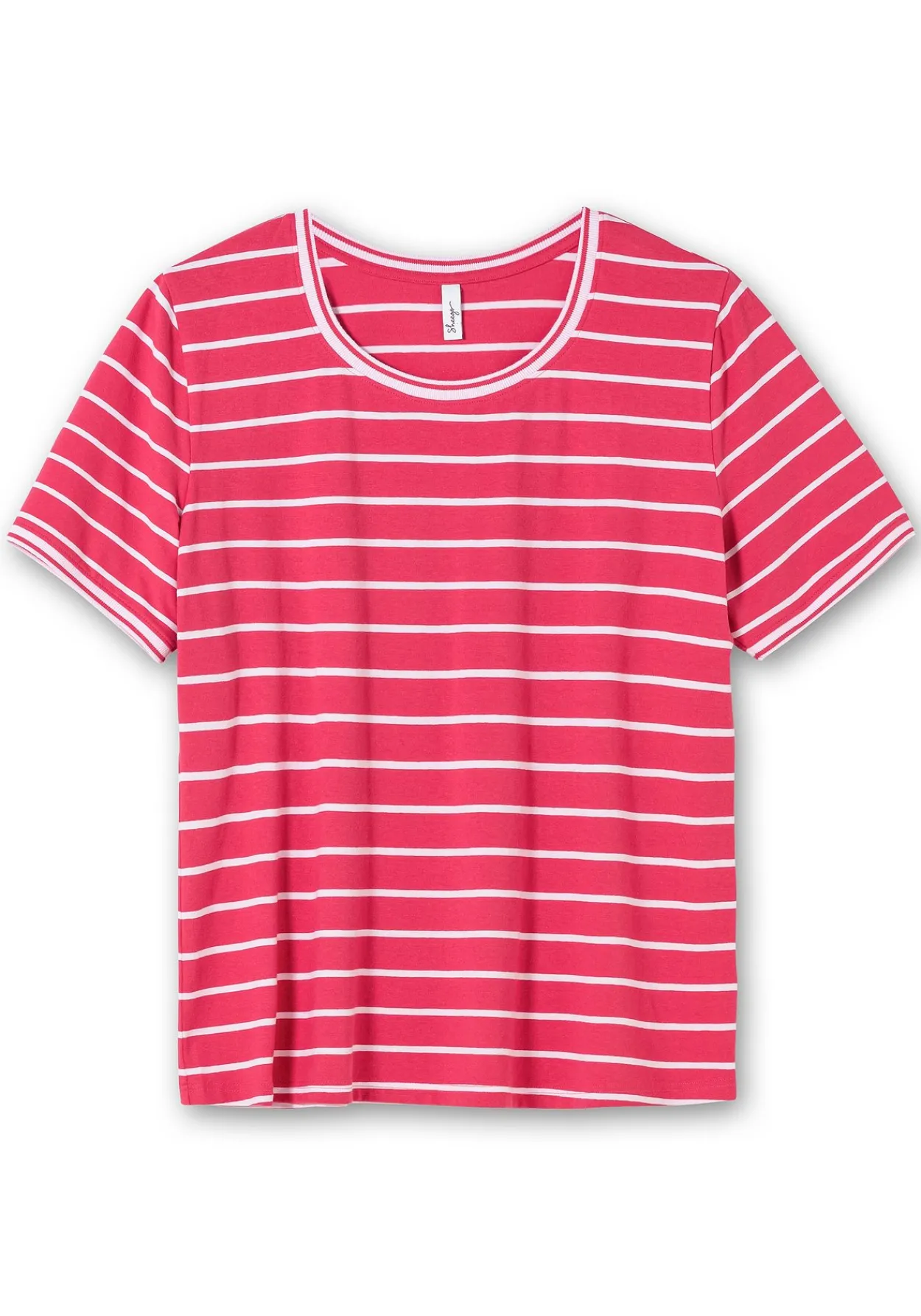 Ringelshirt mit verlängertem Halbarm<sheego Hot