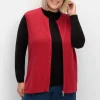 Ärmellose Strickweste mit Reißverschluss<sheego Discount