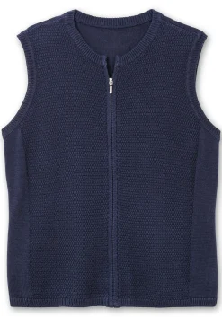 Ärmellose Strickweste mit Reißverschluss<sheego Best