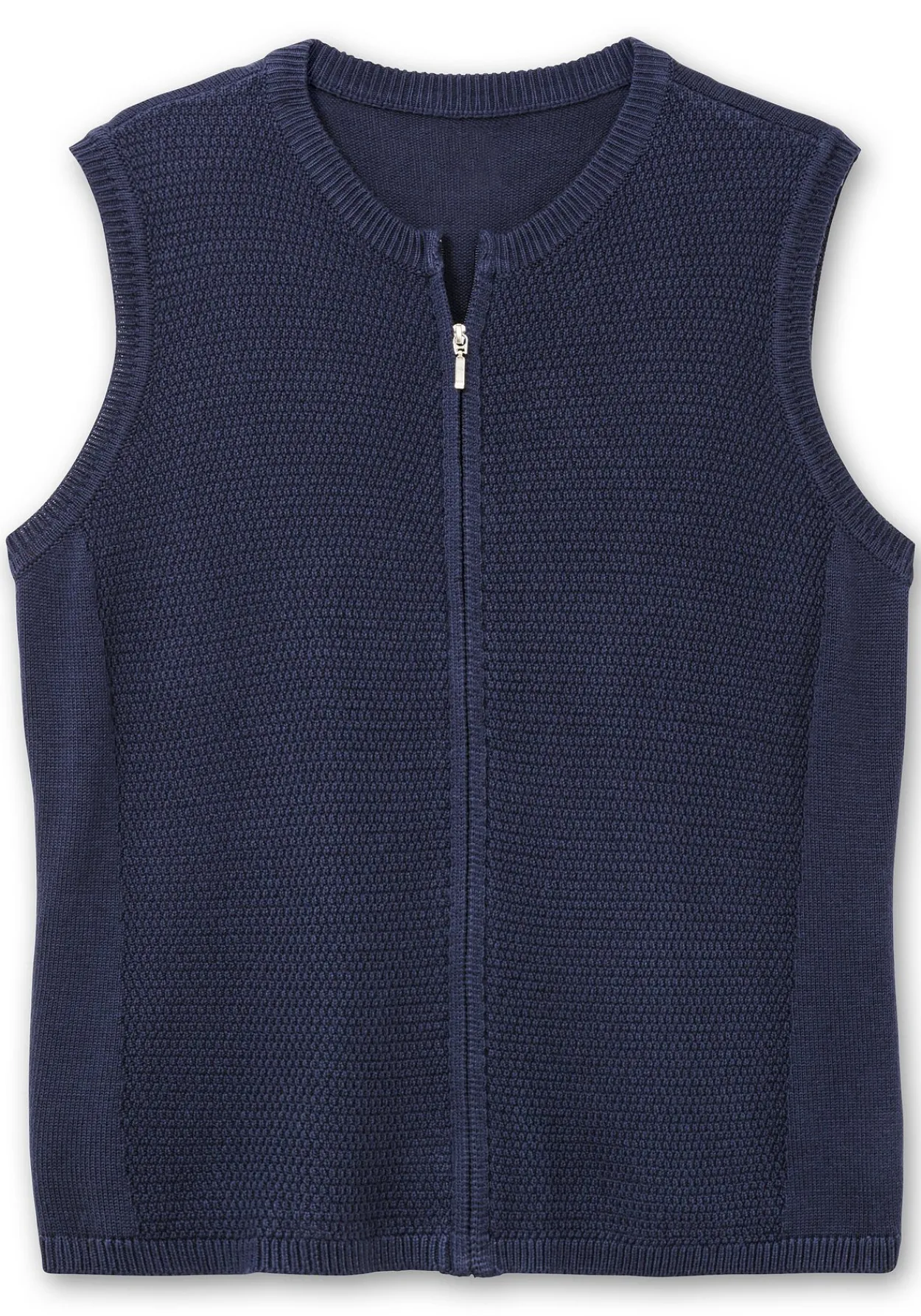 Ärmellose Strickweste mit Reißverschluss<sheego Best