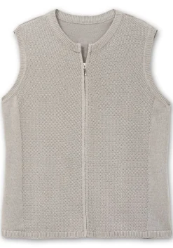 Ärmellose Strickweste mit Reißverschluss<sheego Sale