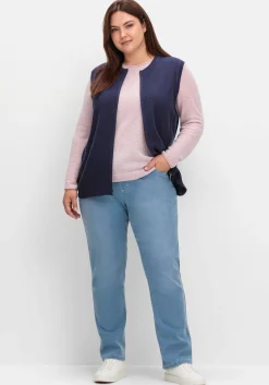 Ärmellose Strickweste mit Reißverschluss<sheego Best