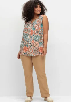 Ärmelloses Blusentop mit Mandala-Print<sheego Discount