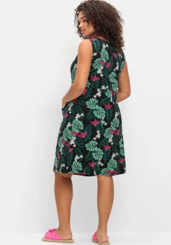 Ärmelloses Jerseykleid mit Fronttaschen<sheego Clearance