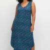 Ärmelloses Midi-Jerseykleid mit Ornamentprint<sheego New