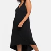 Ärmelloses Strandkleid, hinten länger als vorn<sheego Discount