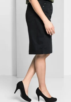 Rock in kniefreier Länge, aus Baumwoll-Twill<sheego Clearance