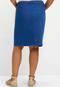 Rock in kniefreier Länge, aus Baumwoll-Twill<sheego Clearance