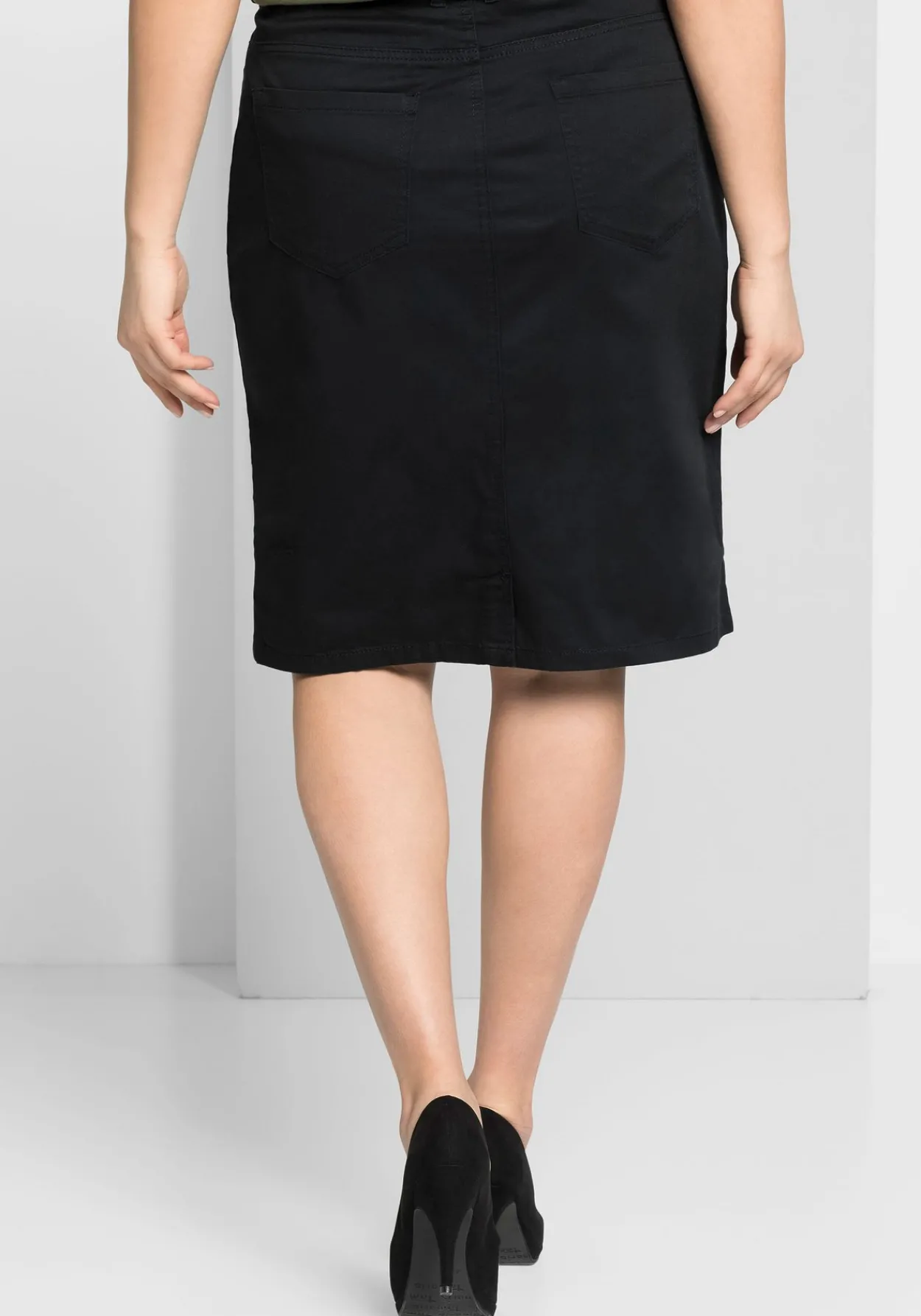 Rock in kniefreier Länge, aus Baumwoll-Twill<sheego Clearance