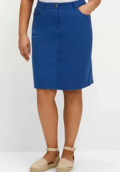 Rock in kniefreier Länge, aus Baumwoll-Twill<sheego Clearance