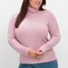 Rollkragenpullover mit Rippbündchen<sheego Online