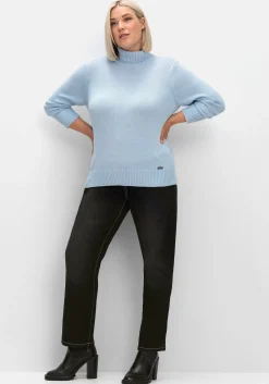 Rollkragenpullover mit Rippbündchen<sheego Best