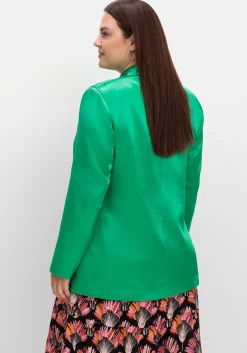 Satin-Blazer mit Kontrast-Innenfutter<sheego loves miss goodlife Outlet