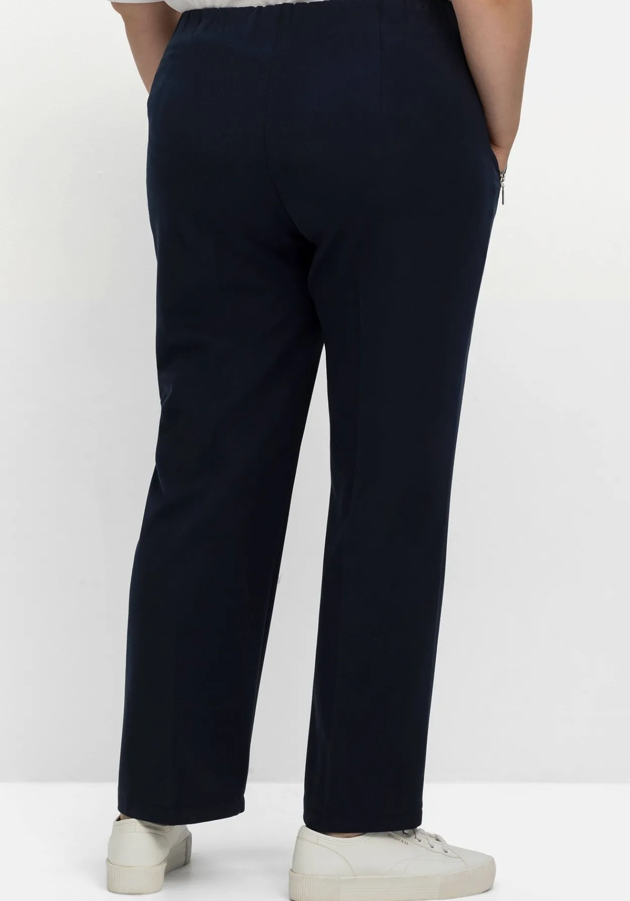 Schlupfhose mit Bügelfalten und Deko-Zipper<sheego Sale