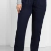 Schmal zulaufende Chinohose mit Bundfalten<sheego Discount