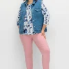 Schmale Bengalin-Schlupfhose mit dekorativem Bund<sheego Clearance