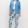 Schmale Bengalin-Schlupfhose mit Blumendruck<sheego New