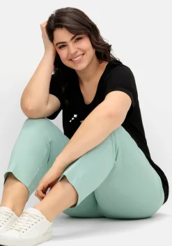 Schmale Bengalin-Schlupfhose mit dekorativem Bund<sheego New