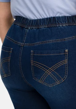 Schmale Caprijeans mit Saumumschlag<sheego Outlet