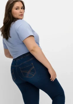 Schmale Caprijeans mit Saumumschlag<sheego Outlet