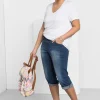 Schmale Caprijeans mit Used-Effekten<sheego Clearance