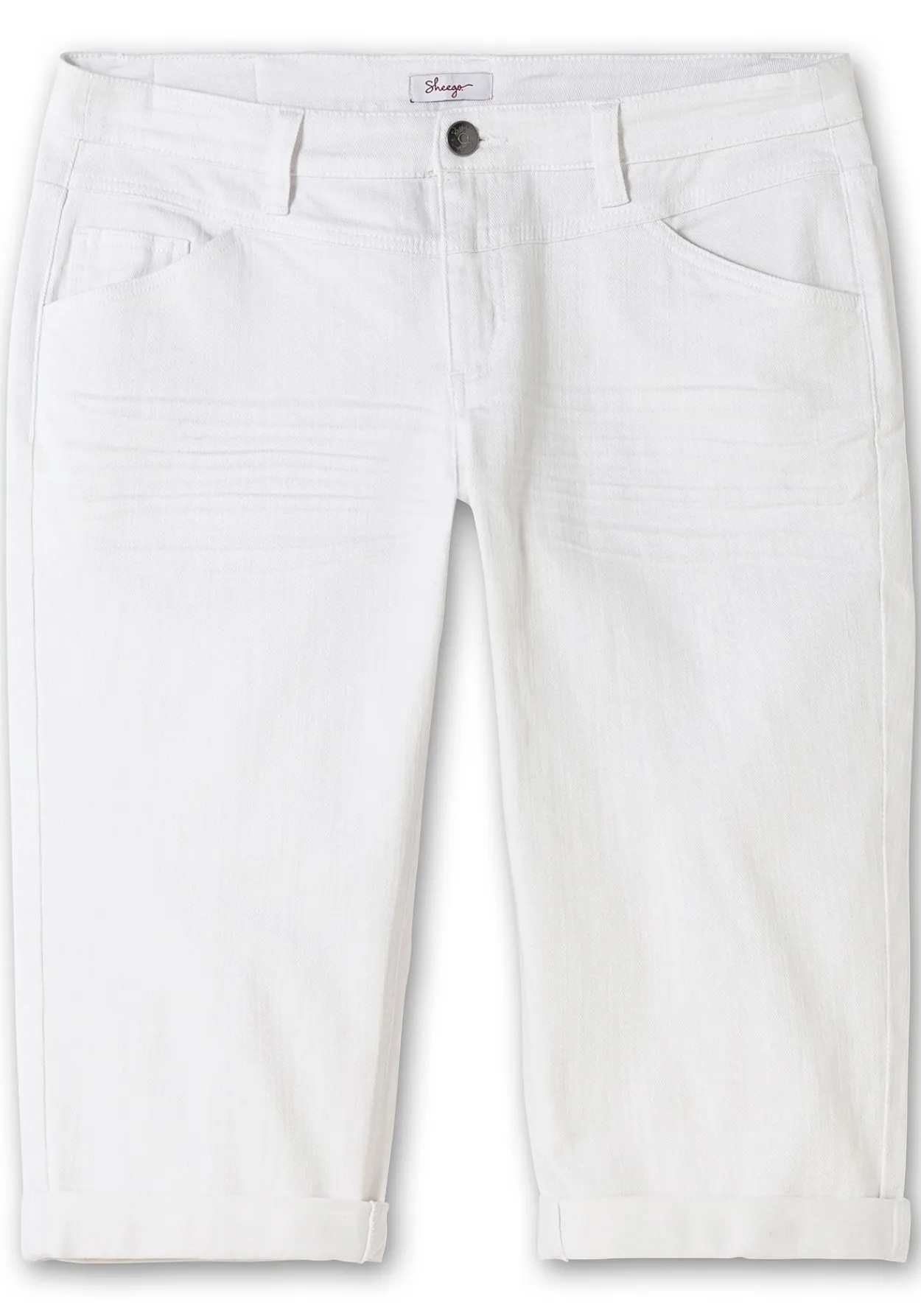 Schmale Caprijeans mit Used-Effekten<sheego Hot