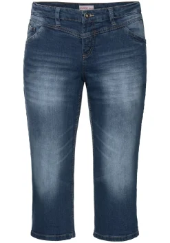 Schmale Caprijeans mit Used-Effekten<sheego Clearance