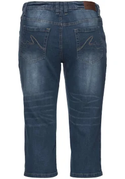 Schmale Caprijeans mit Used-Effekten<sheego Clearance