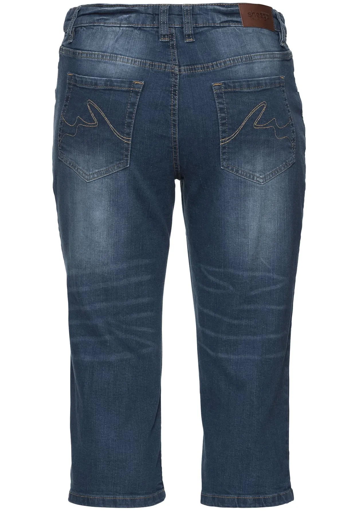 Schmale Caprijeans mit Used-Effekten<sheego Clearance