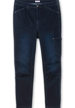 Schmale Cargo-Jeans mit Tasche seitlich am Bein<sheego New