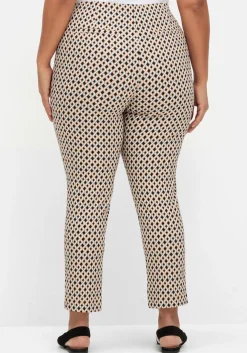 Schmale Hose aus Bengalin, mit Grafik-Alloverprint<sheego Discount