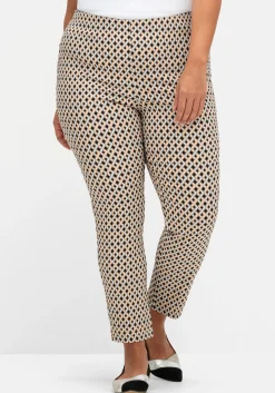 Schmale Hose aus Bengalin, mit Grafik-Alloverprint<sheego Discount