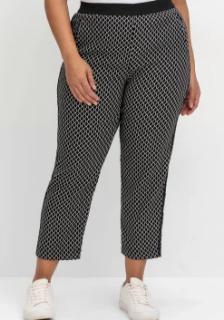 Schmale 7/8-Hose aus Bengalin, mit Grafikprint<sheego Best
