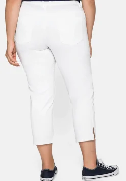 Schmale 7/8-Hose aus elastischem Baumwoll-Twill<sheego Hot