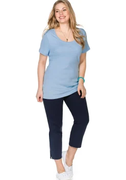 Schmale 7/8-Hose aus elastischem Baumwoll-Twill<sheego Clearance