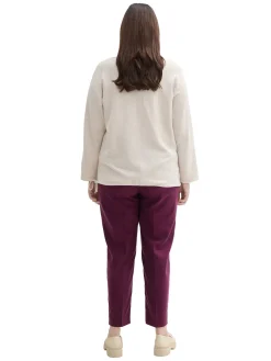 Schmale 7/8-Hose mit Bügelfalte und Stretchbund<TOM TAILOR Plus Discount