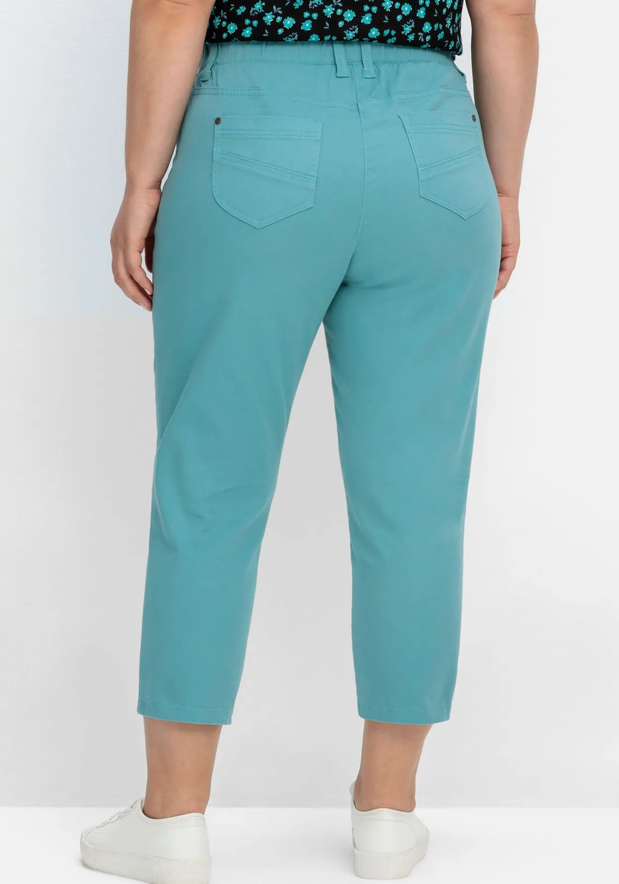 Schmale 7/8-Hose mit Gummibund, aus Twill<sheego Outlet