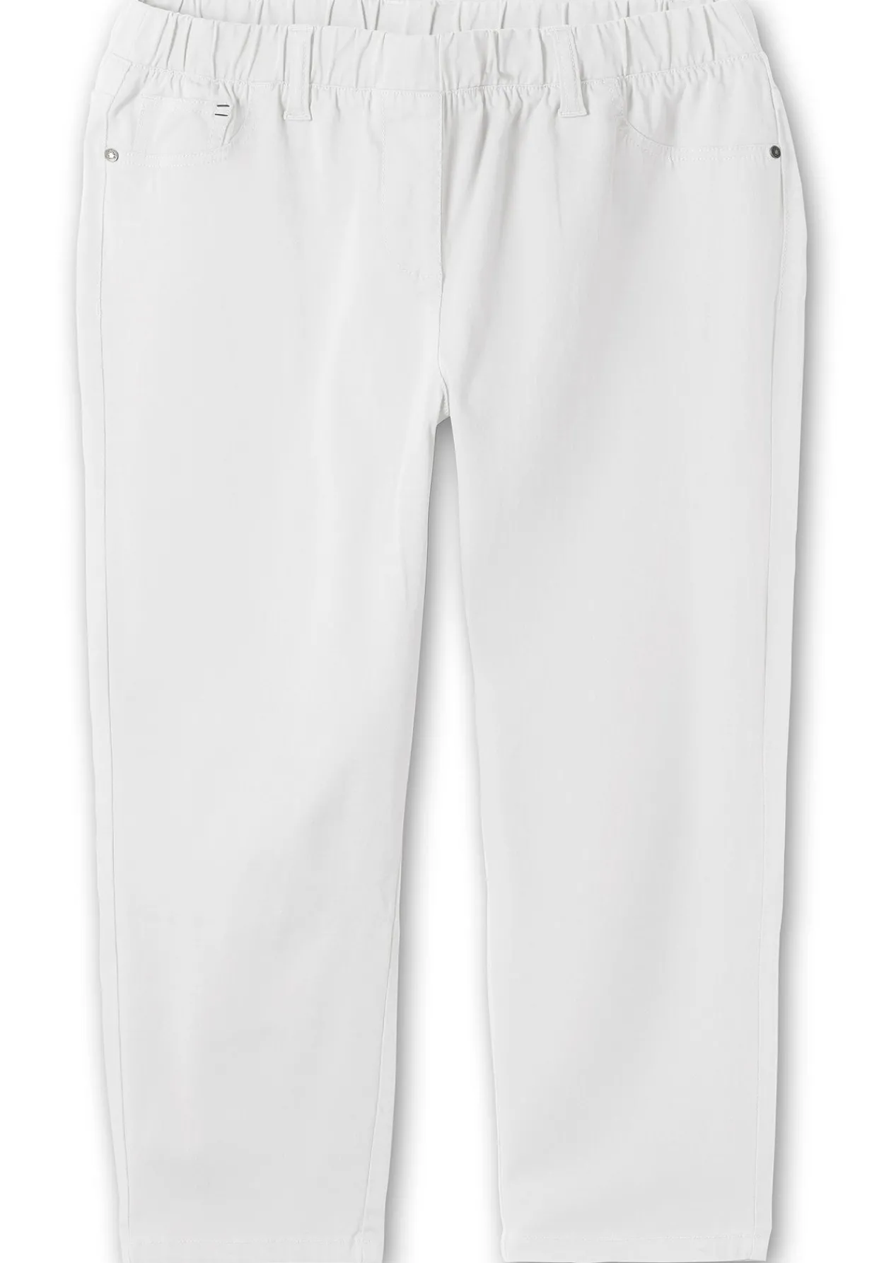 Schmale 7/8-Hose mit Gummibund, aus Twill<sheego Online