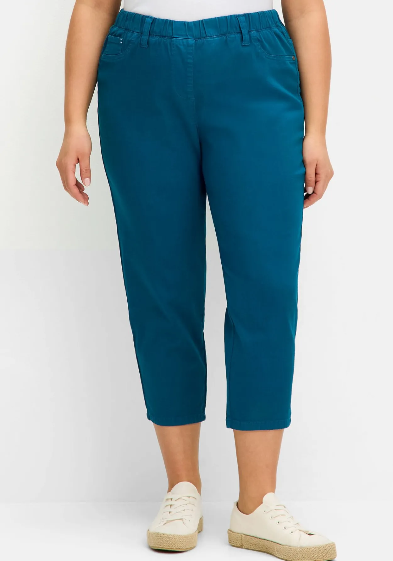 Schmale 7/8-Hose mit Gummibund, aus Twill<sheego Outlet